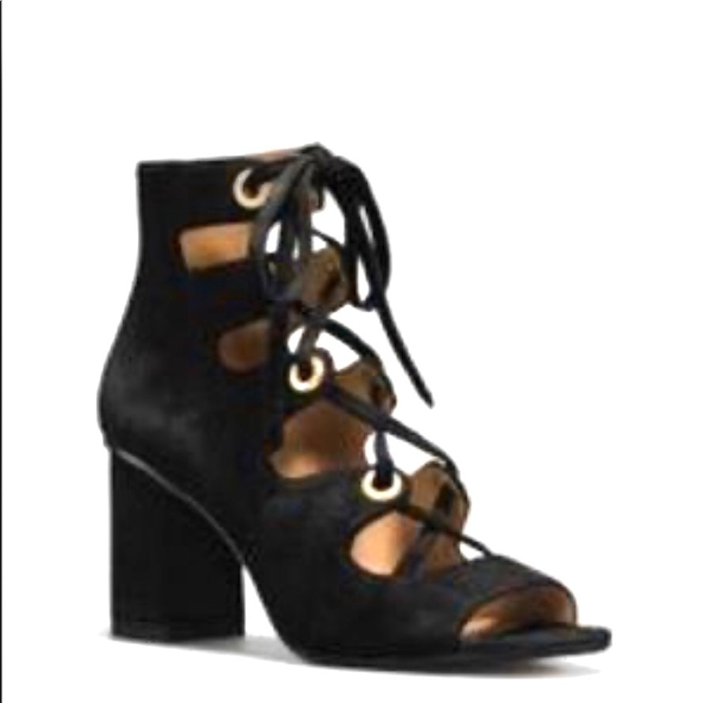 Coach black lace up sandals
